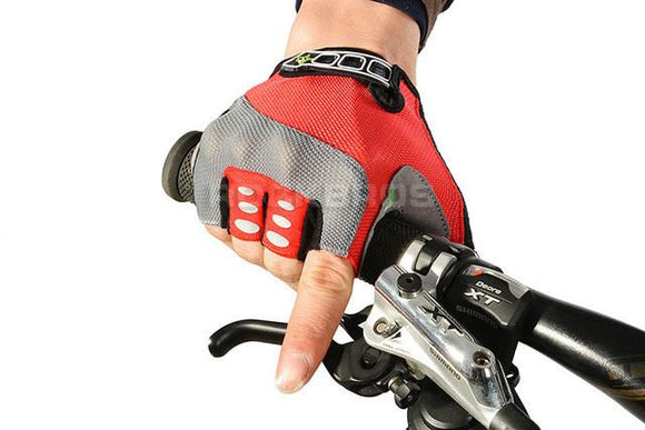 RockBros Non-Slip Breathable Bike Gloves Mens Women's Summer Bicycle Short Gloves Cycling Cycle Gel Pad Short Half Finger Gloves