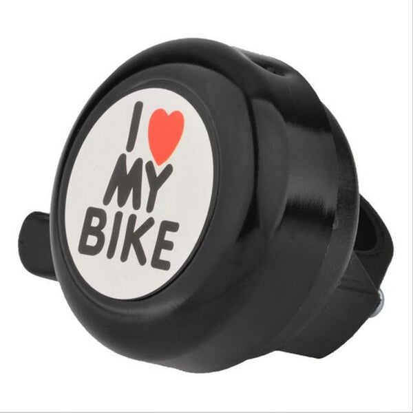 Eshylala 1Pc Bicycle Bell I Love My Bike Printed Clear Sound Cute Bike Horn Alarm Warning Bell Ring Bicycle Accessory