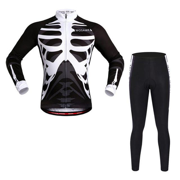 WOSAWE Pro Long Sleeve Cycling Jersey Sets Breathable 3D Padded Sportswear Mountain Bicycle Bike Apparel Cycling Clothing