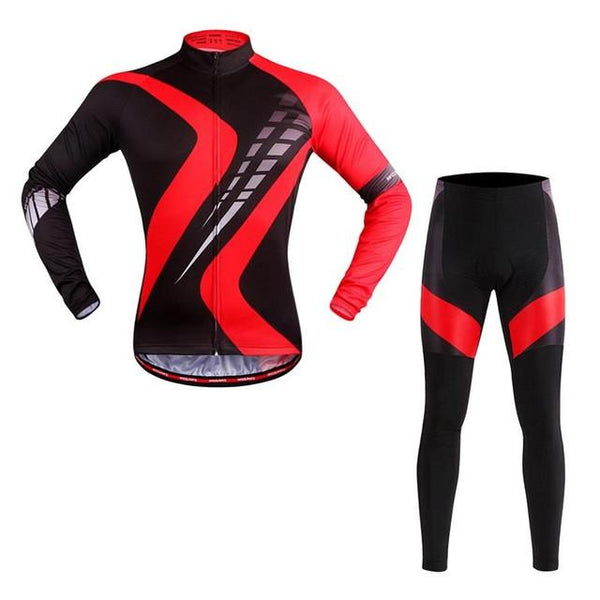 WOSAWE Pro Long Sleeve Cycling Jersey Sets Breathable 3D Padded Sportswear Mountain Bicycle Bike Apparel Cycling Clothing