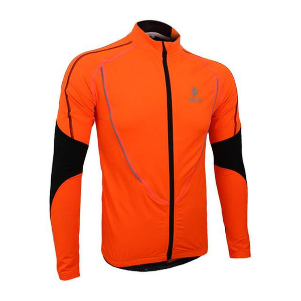 M-XXL Autumn Men Women Cycling Jerseys Warm Fleece Outdoor Sport Riding Jackets Bike Breathable Reflective Long Sleeve Wind Coat
