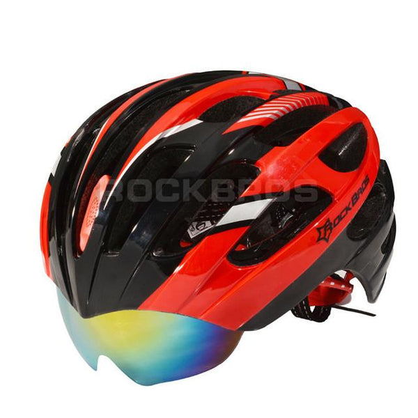 ROCKBROS Bicycle Bike Cycling Helmet EPS+PC Material Ultralight Mountain Bike Equipment 32 Air Vents With 3 Lenses Size:56-62cm