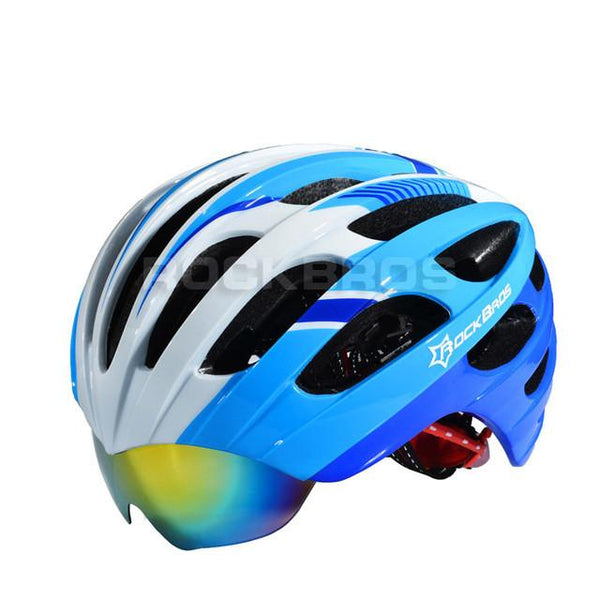 ROCKBROS Bicycle Bike Cycling Helmet EPS+PC Material Ultralight Mountain Bike Equipment 32 Air Vents With 3 Lenses Size:56-62cm