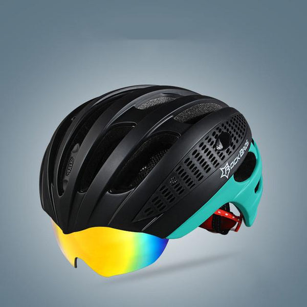 ROCKBROS Bicycle Bike Cycling Helmet EPS+PC Material Ultralight Mountain Bike Equipment 32 Air Vents With 3 Lenses Size:56-62cm