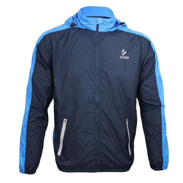 ARSUXEO Breathable Running Clothing Long Sleeve Jacke Wind Coat Men's Windproof Waterproof Cycling Bicycle Bike Jersey Clothing