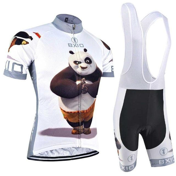 BXIO 2018 Funny Cycling Jerseys Ropa De Ciclismo Fat Bear Raiders Cycling Clothing Sets Completo Ciclismo Estivo BX-0209XM081