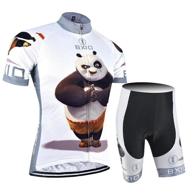 BXIO 2018 Funny Cycling Jerseys Ropa De Ciclismo Fat Bear Raiders Cycling Clothing Sets Completo Ciclismo Estivo BX-0209XM081