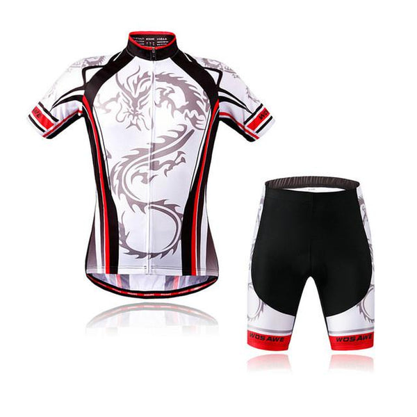 WOSAWE Brand New Cool Cycling Jersey Set Short Sleeve Sportswear Polyester Summer Bike Cycling Clothing Ropa Ciclismo
