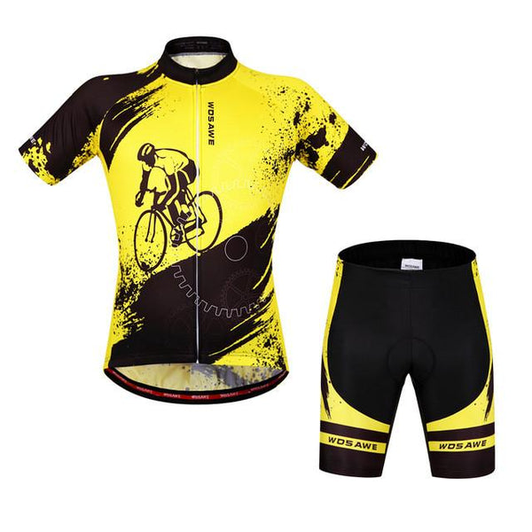 WOSAWE Brand New Cool Cycling Jersey Set Short Sleeve Sportswear Polyester Summer Bike Cycling Clothing Ropa Ciclismo
