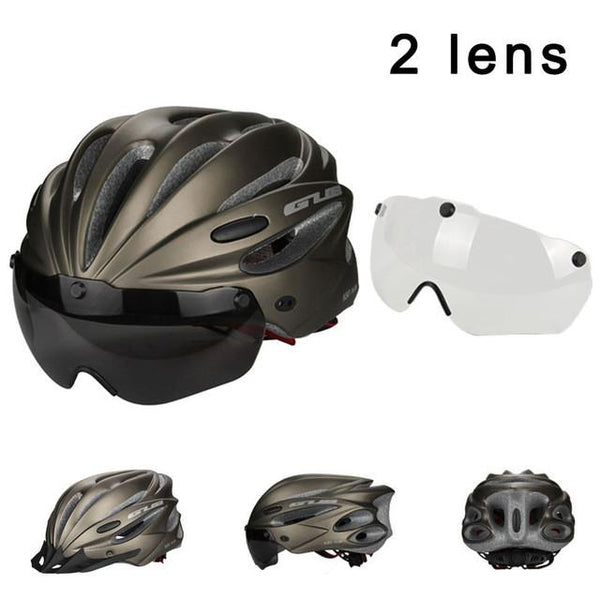 Ultralight Magnetic Goggles Cycling Helmet