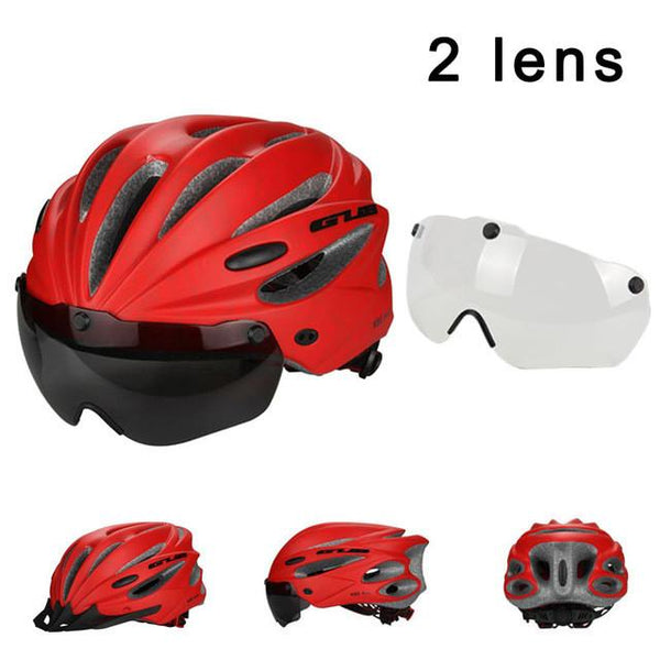 Ultralight Magnetic Goggles Cycling Helmet