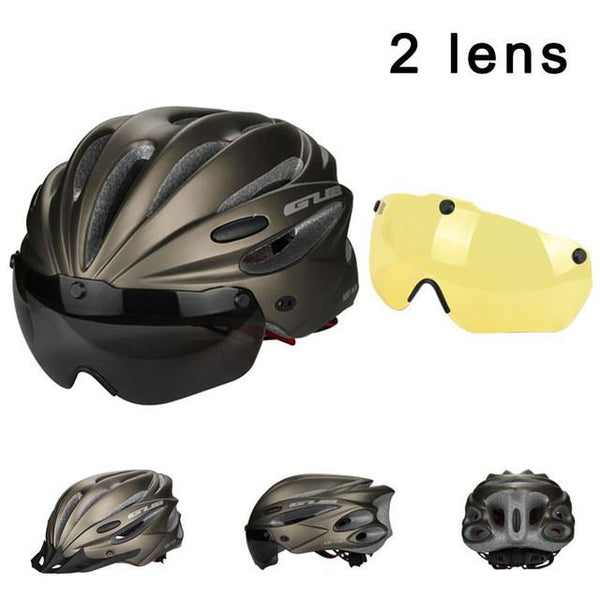 Ultralight Magnetic Goggles Cycling Helmet
