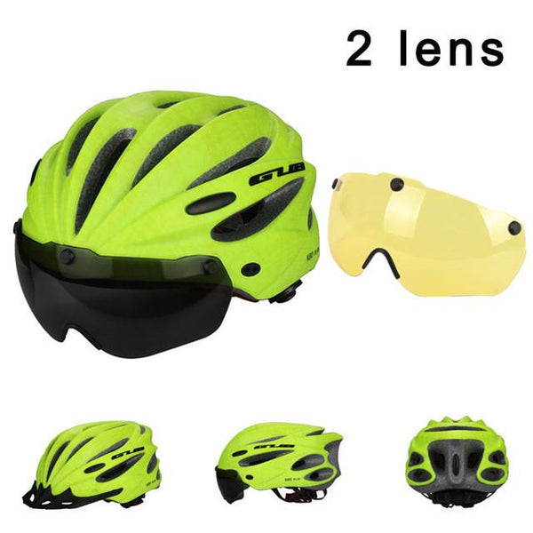 Ultralight Magnetic Goggles Cycling Helmet