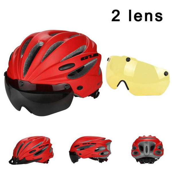 Ultralight Magnetic Goggles Cycling Helmet