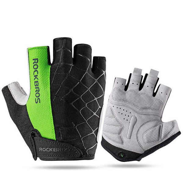 ROCKBROS Cycling Bike Half Finger Gloves Shockproof Breathable MTB Mountain Bicycle Gloves Men Women Sports Cycling Clothings