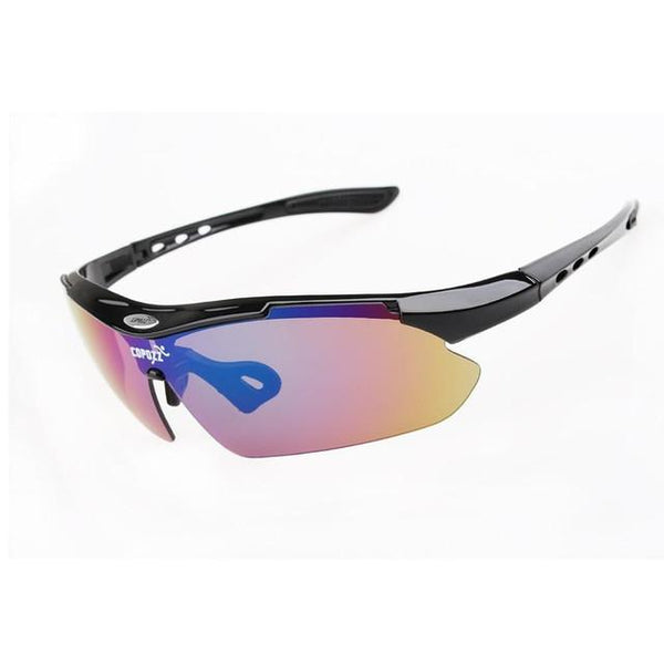 COPOZZ cycling glasses Bicycle sports MTB polarized sunglasses for men Anti UV protection goggles 3 lenses myopia frame