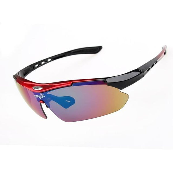 COPOZZ cycling glasses Bicycle sports MTB polarized sunglasses for men Anti UV protection goggles 3 lenses myopia frame