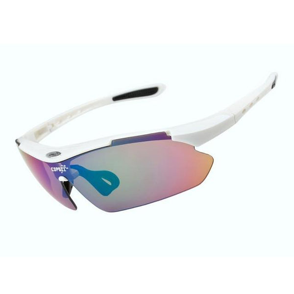COPOZZ cycling glasses Bicycle sports MTB polarized sunglasses for men Anti UV protection goggles 3 lenses myopia frame