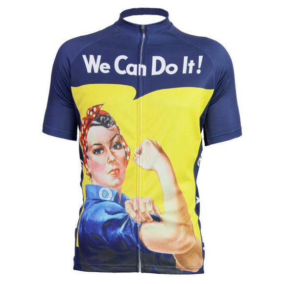 Hot Sale We Can Do It Breathable Cycling Womens Jersey Mtb Shirts Anti-sweat Bicycle Clothing Quick Dry Polyester