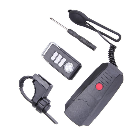 3 in 1 Wireless Electronic Bicycle Bell Alarm Light Remote Control MTB Bike Cycling Safety Warning Handbar Horn Bell