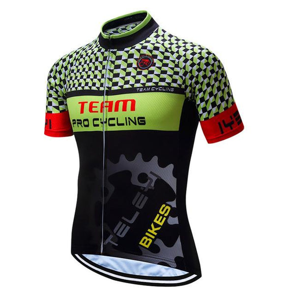 Teleyi Bike Team Men Racing Cycling Jersey Tops Bike Shirt Short Sleeve Bicycle Clothes quick dry Cycling Clothing Ropa Ciclismo