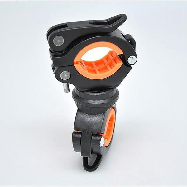 360 Degree Rotation Cycling Bike Flashlight Holder Bicycle Light Torch Mount LED Head Front Light Holder Clip Bike Light Holder