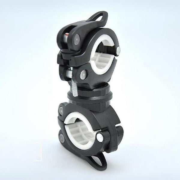 360 Degree Rotation Cycling Bike Flashlight Holder Bicycle Light Torch Mount LED Head Front Light Holder Clip Bike Light Holder