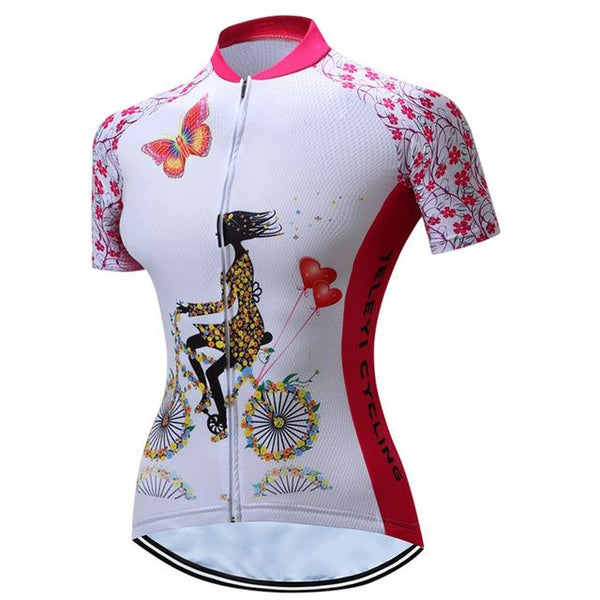 TELEYI Women Bicycle Cycling Jersey/Mtb Cycling Clothing Top Maillot Roupa Ciclismo Bike Outdoor Breathable Sportswear