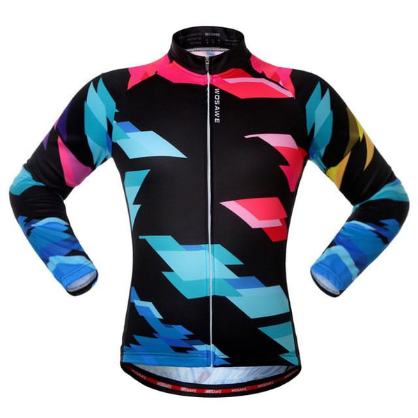 WOSAWE Men Women Cycling Jerseys Autumn Sports Wear Long Sleeved Shirts Summer Reflective Jacket UV Protection Riding Clothing