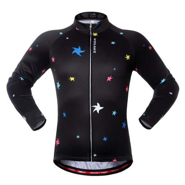 WOSAWE Men Women Cycling Jerseys Autumn Sports Wear Long Sleeved Shirts Summer Reflective Jacket UV Protection Riding Clothing