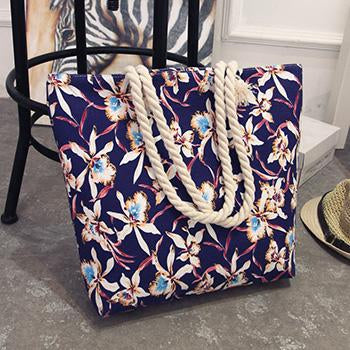 Mara's Dream 2018 Casual Women Floral Large Capacity Tote Canvas Shoulder Bag Shopping Bag Beach Bags Casual Tote Feminina