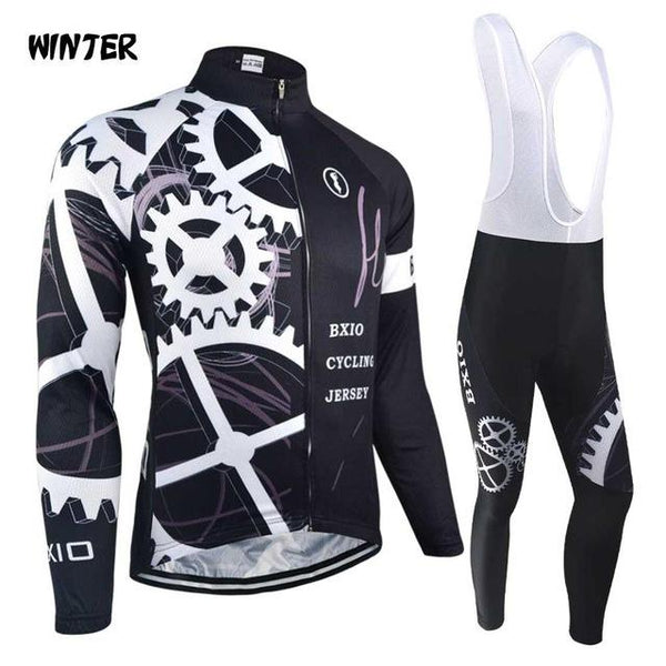 BXIO 2017 Long Sleeve Cycling Jersey Sets Winter Mens Pro Tour Racing Bicycle Clothing Uniformes De Ciclismo Para Hombre 080