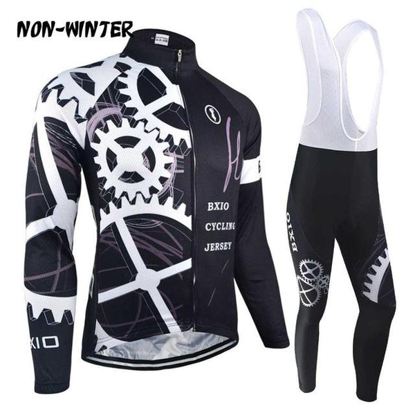 BXIO 2017 Long Sleeve Cycling Jersey Sets Winter Mens Pro Tour Racing Bicycle Clothing Uniformes De Ciclismo Para Hombre 080