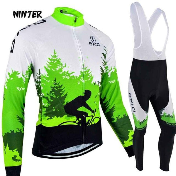 BXIO Winter Fleece Cycling Jerseys For Men Raiders Jersey Outdoor Cycling Sets Clothing Funny Pro Team Ropa Ciclismo 118
