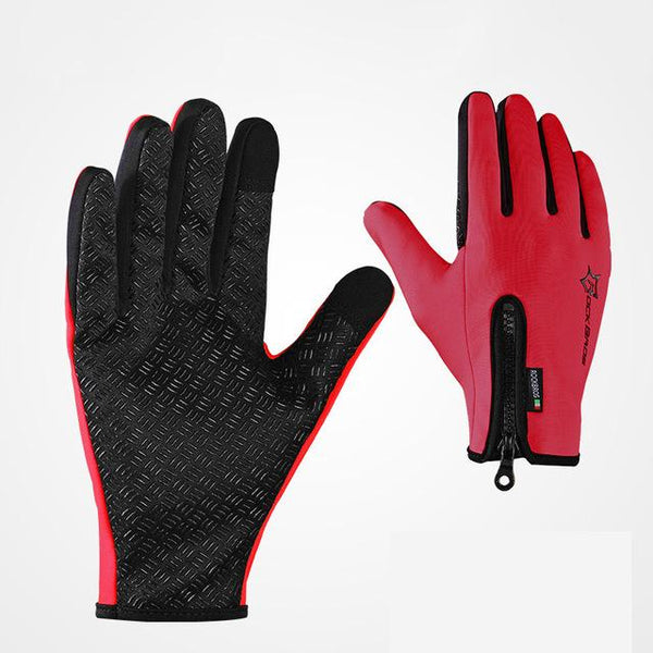 ROCKBROS Winter Gloves Fleece Thermal Warm Bike Sport Gloves Motorcycle Cycling Bicycle Equipment Gloves Full Finger Phone Glove