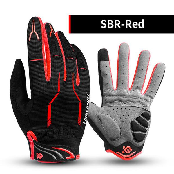 CoolChange Cycling Gloves Touch Screen GEL Bike Sport Shockproof Gloves For Man Woman MTB Road Bicycle Full Finger Phone Glove
