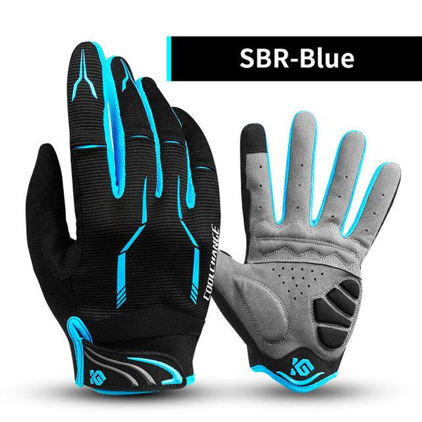 CoolChange Cycling Gloves Touch Screen GEL Bike Sport Shockproof Gloves For Man Woman MTB Road Bicycle Full Finger Phone Glove