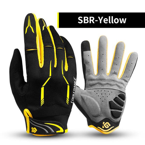 CoolChange Cycling Gloves Touch Screen GEL Bike Sport Shockproof Gloves For Man Woman MTB Road Bicycle Full Finger Phone Glove