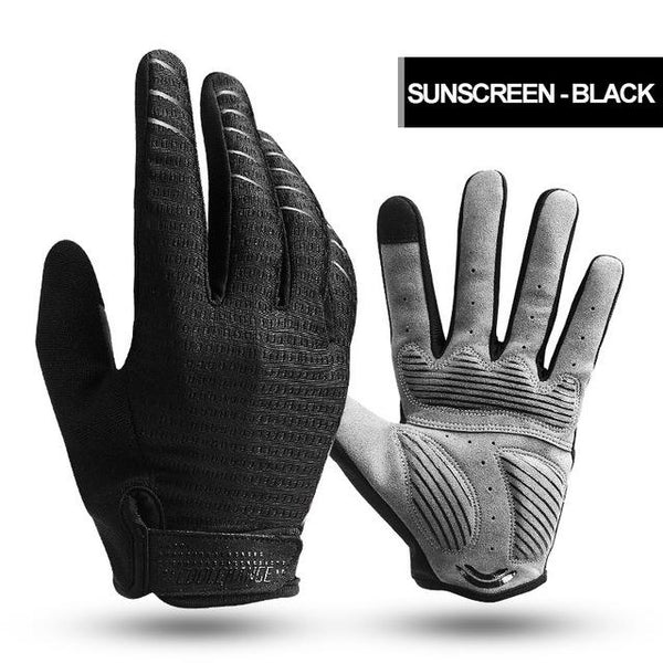 CoolChange Cycling Gloves Full Finger Sport Shockproof MTB Bike Touch Screen Gloves Man Woman Bicycle Sponge Long Finger Glove