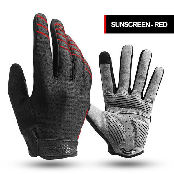 CoolChange Cycling Gloves Full Finger Sport Shockproof MTB Bike Touch Screen Gloves Man Woman Bicycle Sponge Long Finger Glove