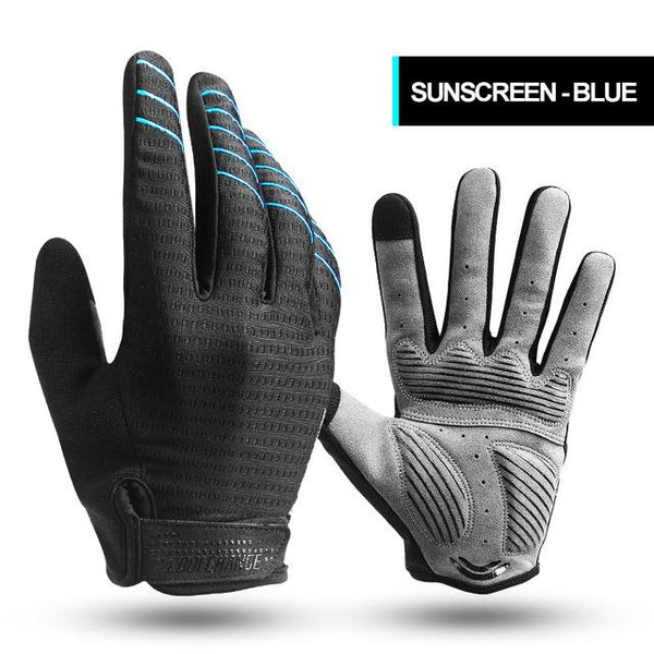 CoolChange Cycling Gloves Full Finger Sport Shockproof MTB Bike Touch Screen Gloves Man Woman Bicycle Sponge Long Finger Glove