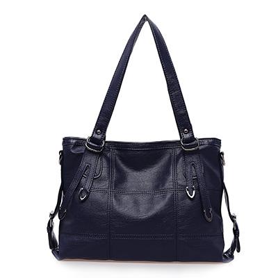 YASICAIDI Patchwork Women Shoulder Bag High Quality Black Pu Leather Women Handbag Vintage Stitching Large Crossbody BagTote Bag