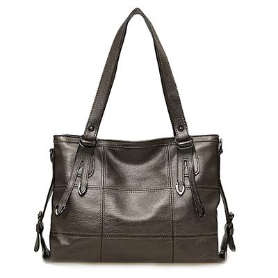 YASICAIDI Patchwork Women Shoulder Bag High Quality Black Pu Leather Women Handbag Vintage Stitching Large Crossbody BagTote Bag
