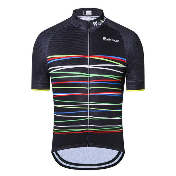 Weimostar Bike Team Men Polyester Cycling Jersey Top Short Sleeve Bicycle Clothing Summer MTB Bike Jersey Shirt Ropa Ciclismo