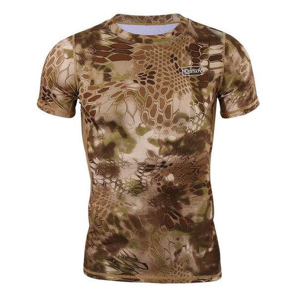 2018 Bicycle Short Sleeve Camouflage men's sweatshirt drying fast T-shirt men's gymnasium training clothes sportswear