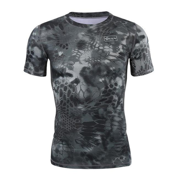 2018 Bicycle Short Sleeve Camouflage men's sweatshirt drying fast T-shirt men's gymnasium training clothes sportswear