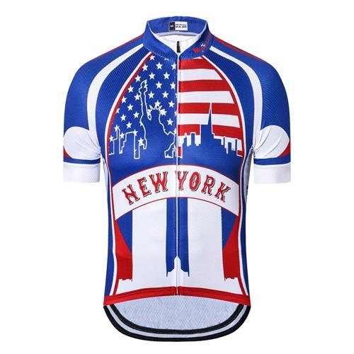 WEIMOSTAR Team Ropa Ciclismo 2018 Men's Short Sleeve USA Cycling Jersey MTB Breathable Riding Bike Clothing Full Zipper Tops