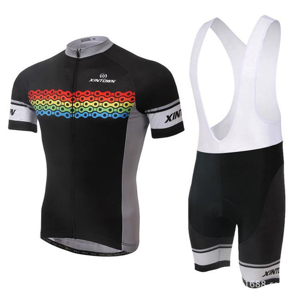 Men Cycling Jersey Bib Short Sleeve Sets 2018 Summer Cycling Clothing Kits Male Breathable Mountain Bora Bike Mallot LZ001