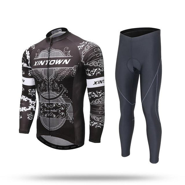 XINTOWN Cycling Sets Long Sleeve Breathable Jersey Clothes Bicicleta Mountain Bike Ropa Ciclismo Bicycle Set Long Sleeve YAOYUEH