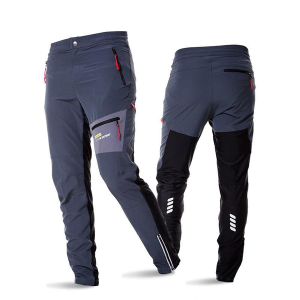 ACACIA Black Grey Breathable Soft Bicycle Safety Reflective Elastic Waist Pants Spring Autumn Men Cycling Long Pants 02997